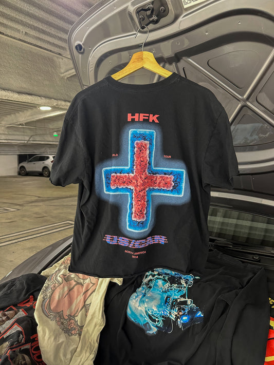 Halsey ‘HFK’ North America / World Tour 2018 Boxy Fit Washed Black Tee