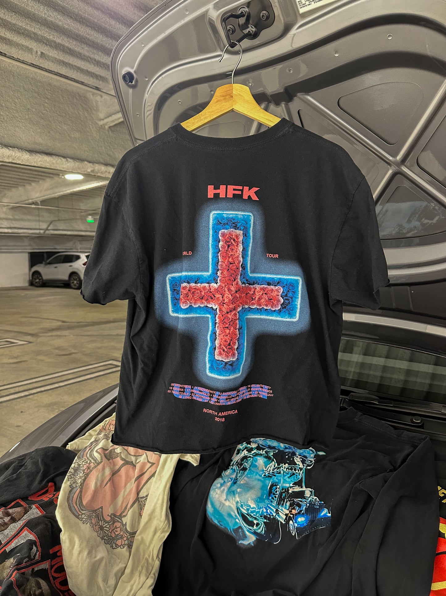 Halsey ‘HFK’ North America / World Tour 2018 Boxy Fit Washed Black Tee